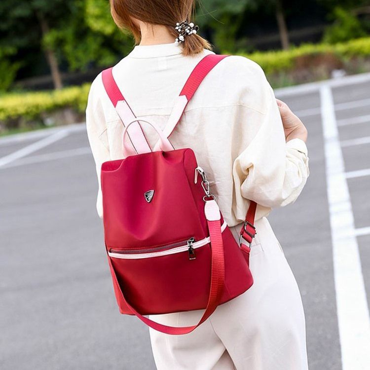 Black Color Block Oxford -reppu