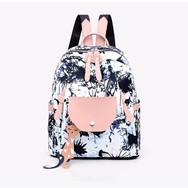Oxford Print Flap Pocket -reput