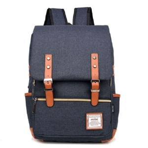 Vyöllä Koristeltu Patchwork Design Canvas -reppu
