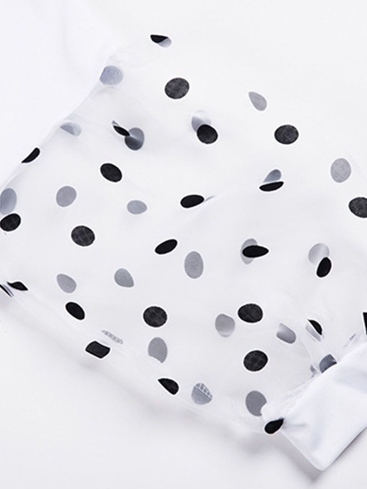 Turtleneck Mesh Pitkähihainen Lyhty Naisten Mekko