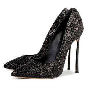 Naisten Glit Sequin Piikkikorko Slip-on-kengät