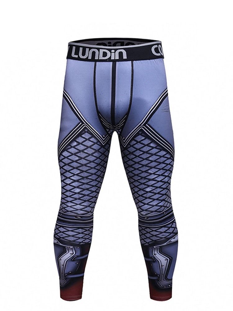 Miesten Print Compression Dry Cool Sports -housut Miesten Housut