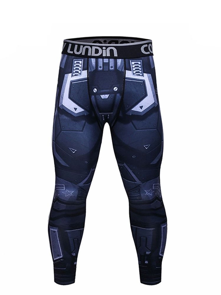 Miesten Print Compression Dry Cool Sports -housut Miesten Housut