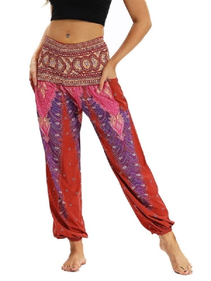 Naisten Boho Print Geometriset Joogaharemihousut