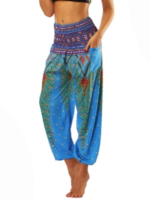 Naisten Boho Print -geometriset Street Dance -joogahousut
