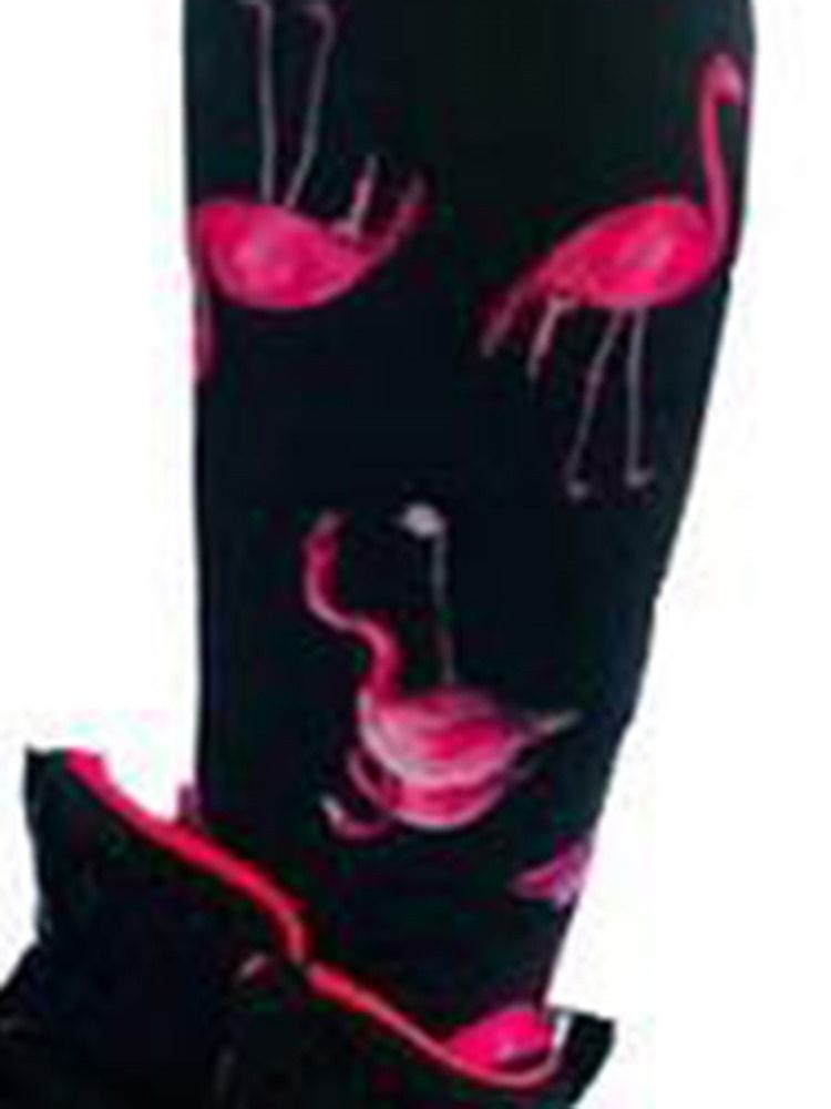Naisten Flamingo-painatus Eläinten Kuntosali Urheilujooga-leggingsit Joogahousut Korkeavyötäröiset Tiktok-leggingsit