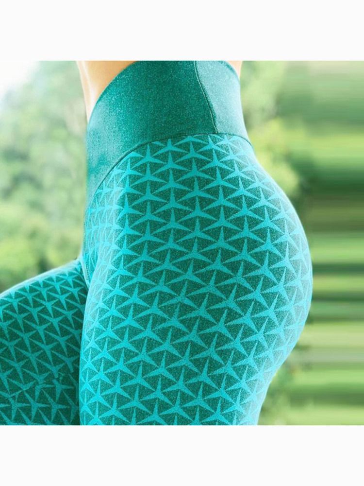 Naisten Geometrinen Painatus Korkea Vyötärö Push Up Jooga Housut Korkea Vyötärö Tiktok Leggingsit