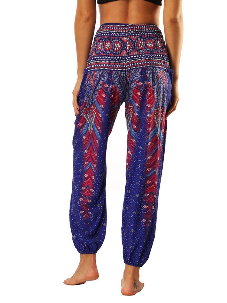 Naisten Geometriset Painetut Boho Yoga -haaremihousut