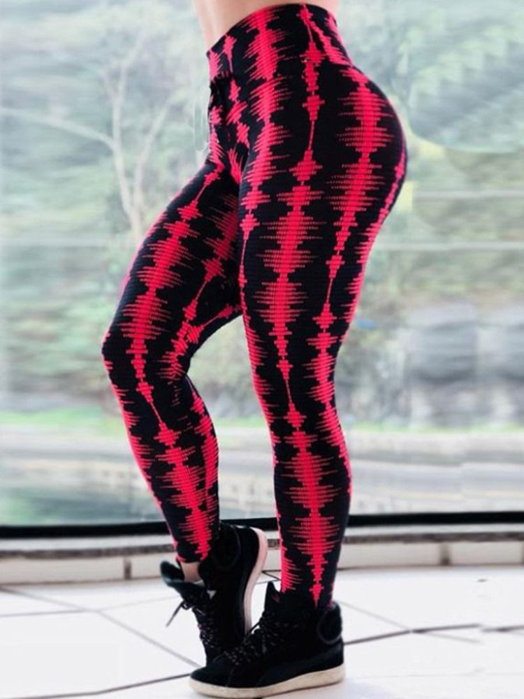 Naisten Hengittävä Printti-jooga-kuntosaliurheilu Push Up -legginsit Joogahousut Korkealla Vyötäröllä Tiktok-leggingsit