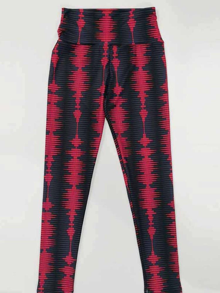 Naisten Hengittävä Printti-jooga-kuntosaliurheilu Push Up -legginsit Joogahousut Korkealla Vyötäröllä Tiktok-leggingsit