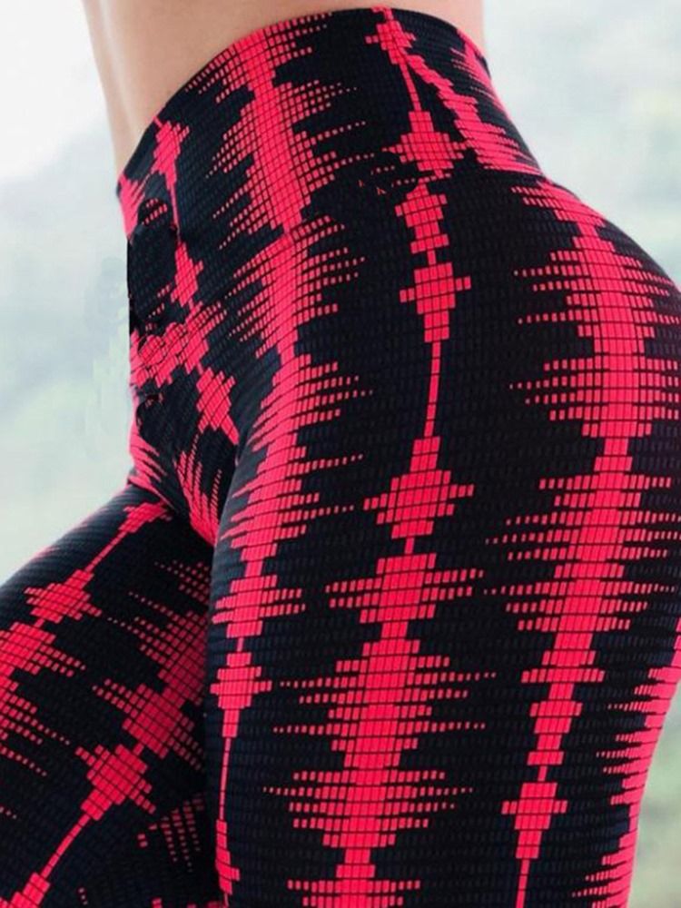 Naisten Hengittävä Printti-jooga-kuntosaliurheilu Push Up -legginsit Joogahousut Korkealla Vyötäröllä Tiktok-leggingsit