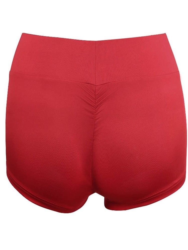Naisten Kiinteät Push Up Fitness Shorts -joogahousut Tiktok Leggingsit