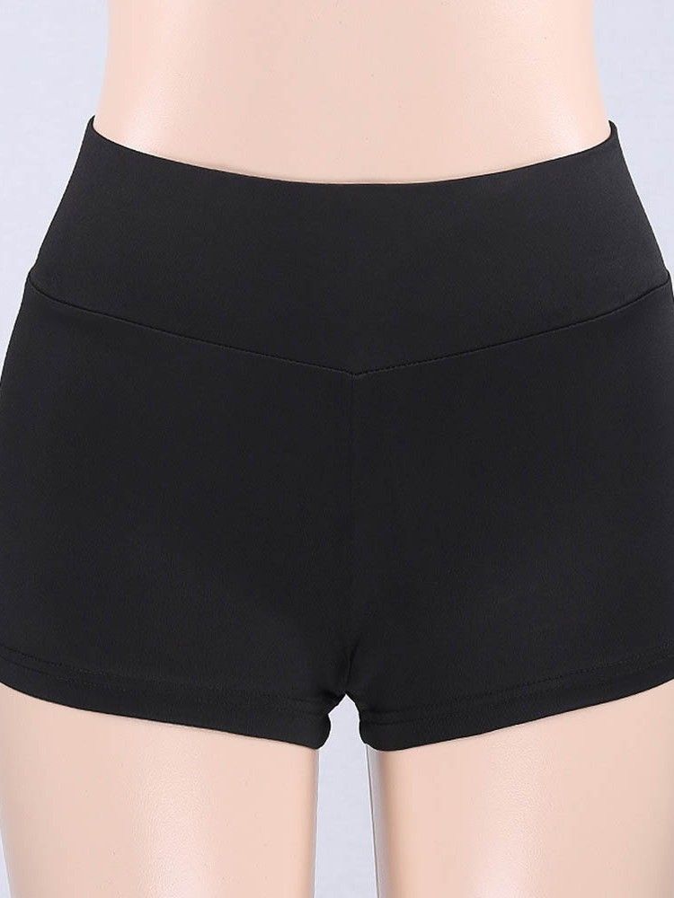 Naisten Kiinteät Push Up Fitness Shorts -joogahousut Tiktok Leggingsit