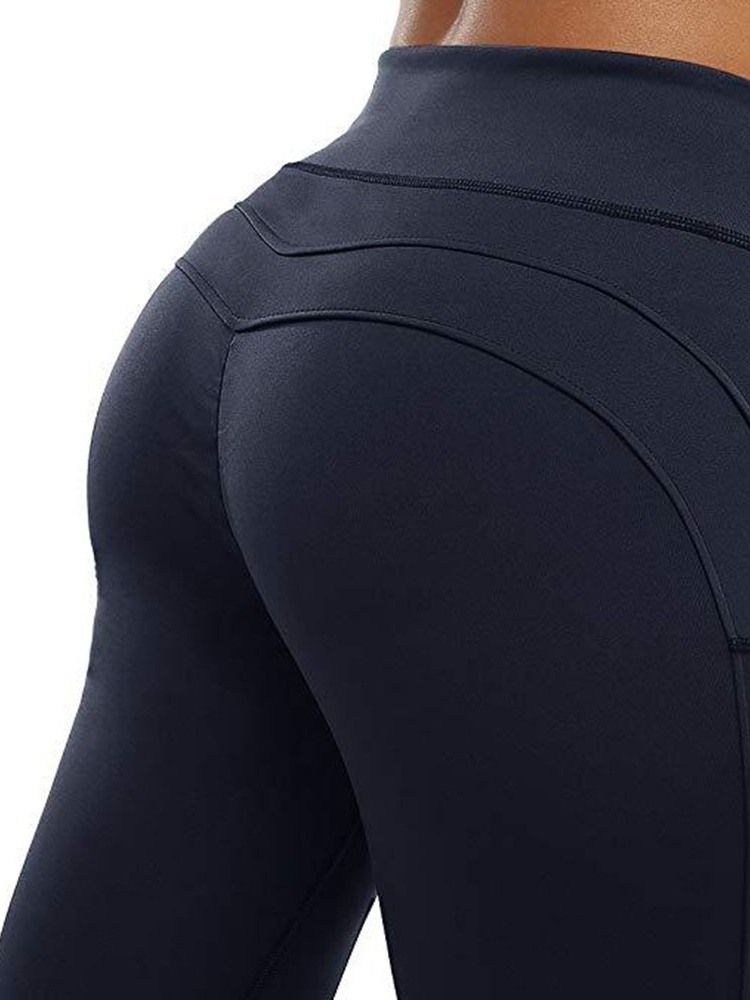 Naisten Polyesterihengittävä Kiinteä Nilkka Pituus Leggingsit Jooga Housut Korkea Vyötärö Tiktok Leggingsit