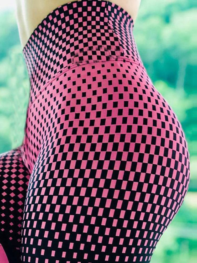 Naisten Raidalliset Tilkkutäkit Push Up Gym Sports Leggings -joogahousut Korkea Vyötärö Tiktok-leggingsit