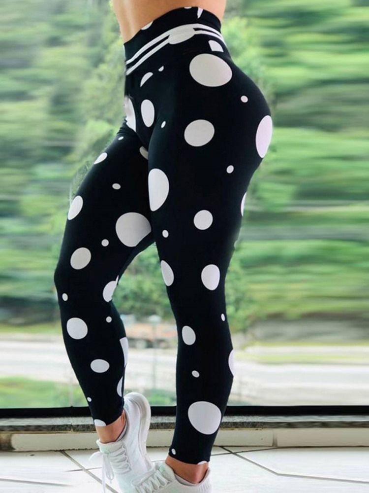 Naisten Tulosta Pilkkuja Täyspitkät Joogahousut Korkea Vyötärö Tiktok-leggingsit