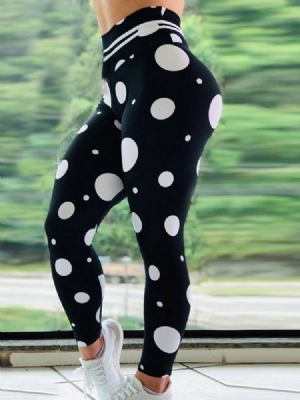 Naisten Tulosta Pilkkuja Täyspitkät Joogahousut Korkea Vyötärö Tiktok-leggingsit