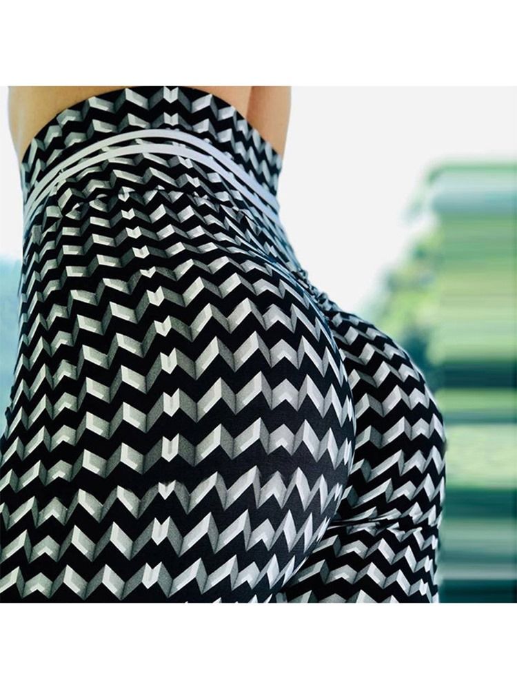 Naisten Väripainatetut Korkeavyötäröiset Jooga-leggingsit Korkea Vyötäröiset Tiktok-leggingsit