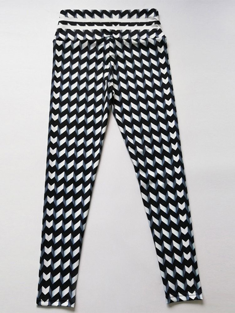 Naisten Väripainatetut Korkeavyötäröiset Jooga-leggingsit Korkea Vyötäröiset Tiktok-leggingsit