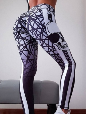 Naisten Väripainatetut Täyspitkät Kuntosaliurheilujoogahousut Korkea Vyötärö Tiktok-leggingsit