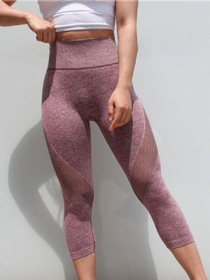 Patchwork-hengittävät Joustavat Housut Naisille Joogahousut Korkea Vyötärö Tiktok-leggingsit