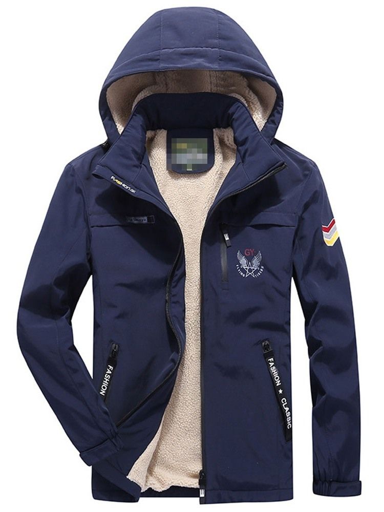 Block Zipper Casual Miesten Untuvatakki