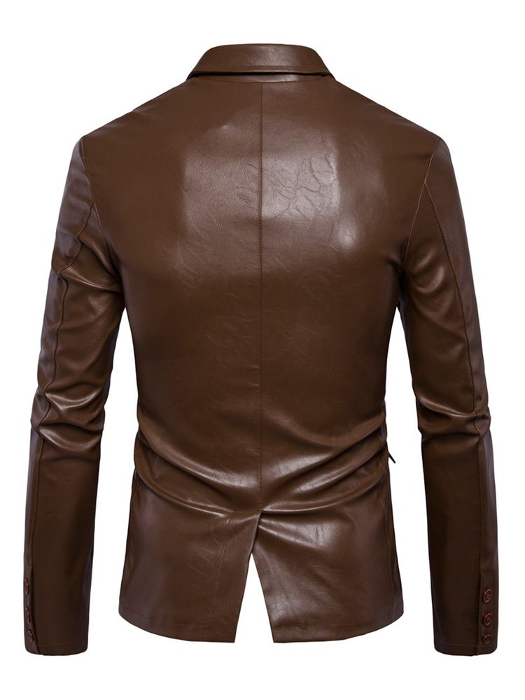 Button Pu Vogue Slim Miesten Takki