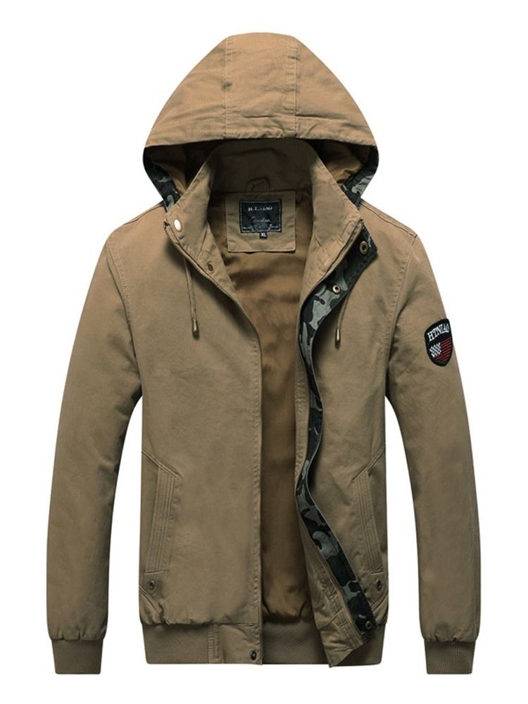 Camouflage Zipper -hupullinen Miesten Takki