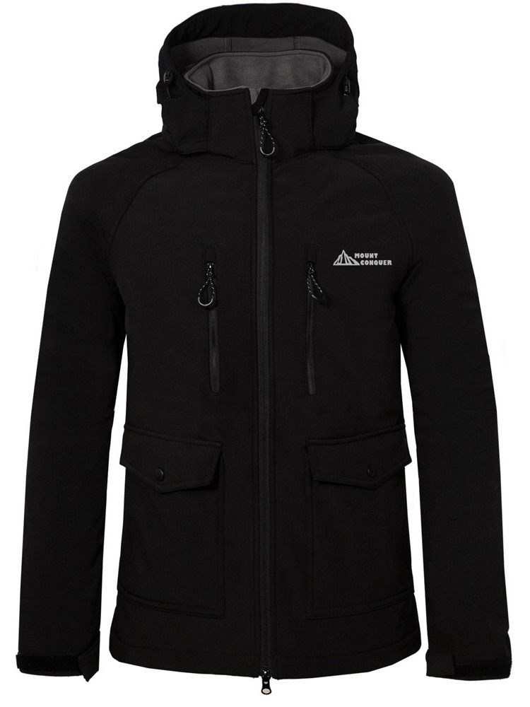 Color Block Pocket Casual Miesten Vetoketjutakki