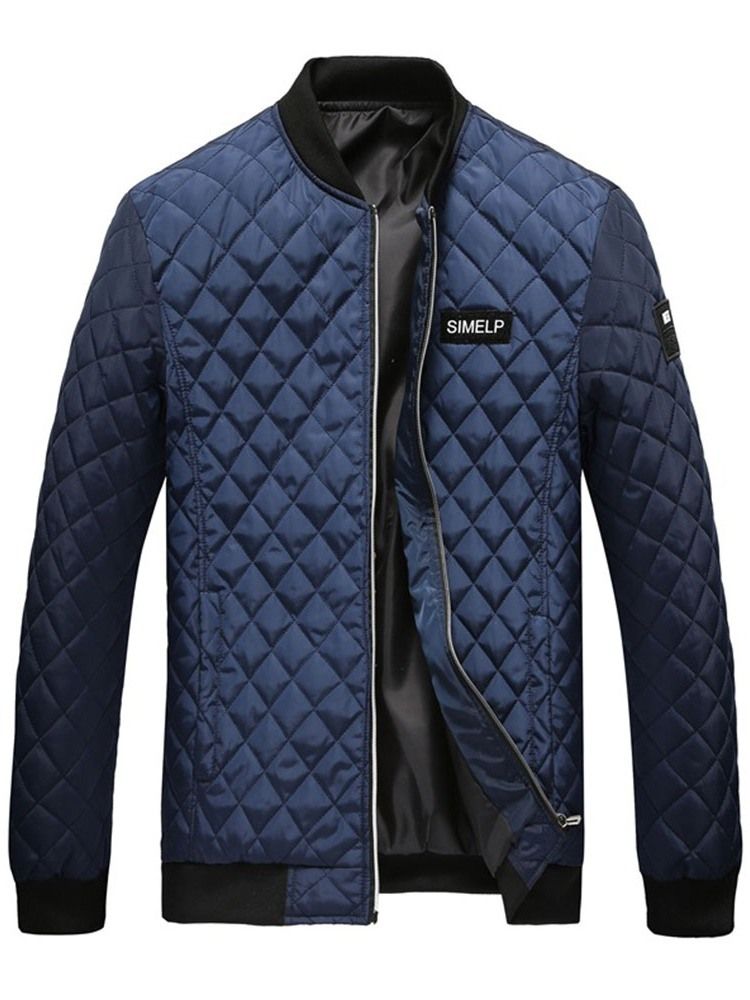 Color Block Zipper Casual Zipper Miesten Untuvatakki