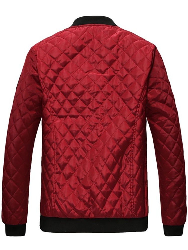 Color Block Zipper Casual Zipper Miesten Untuvatakki