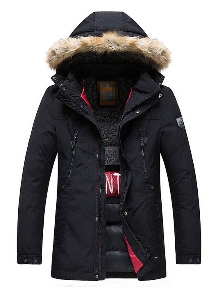 Colour Block Zipper European Miesten Untuvatakki