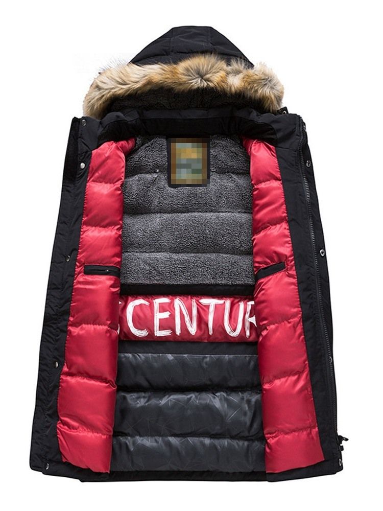 Colour Block Zipper European Miesten Untuvatakki