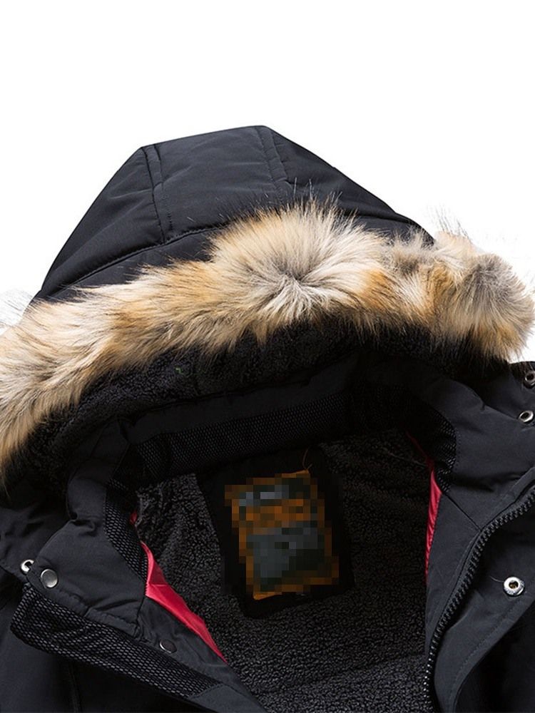 Colour Block Zipper European Miesten Untuvatakki