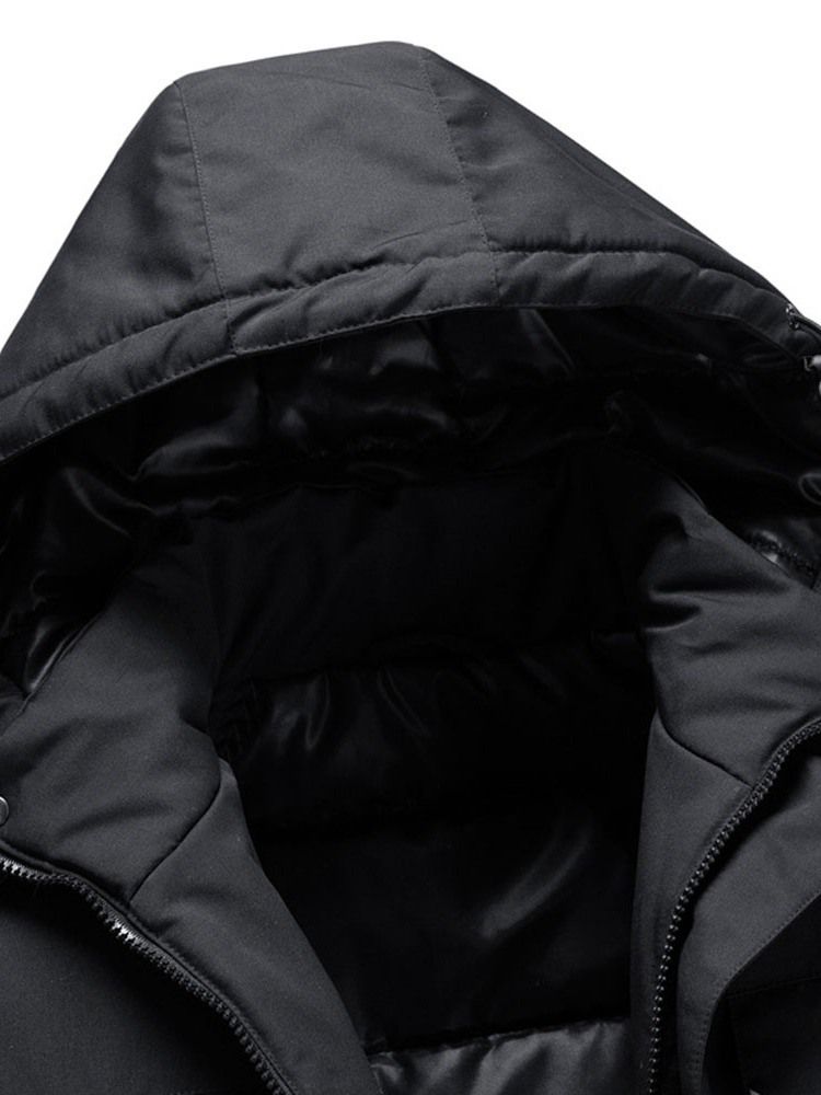 Hupullinen Block Zipper Casual Miesten Untuvatakki