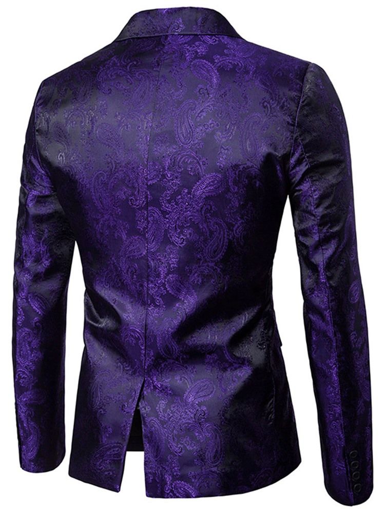 Lapel Vogue Print -hieno Pienikokoinen Miesten Smokki-bleiseri
