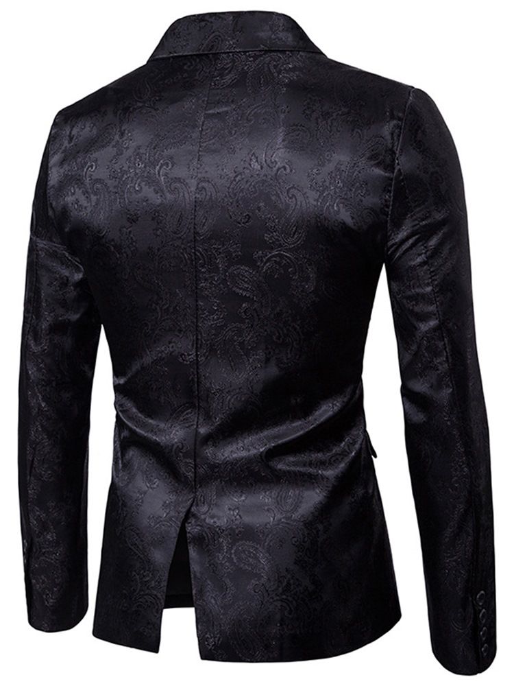 Lapel Vogue Print -hieno Pienikokoinen Miesten Smokki-bleiseri