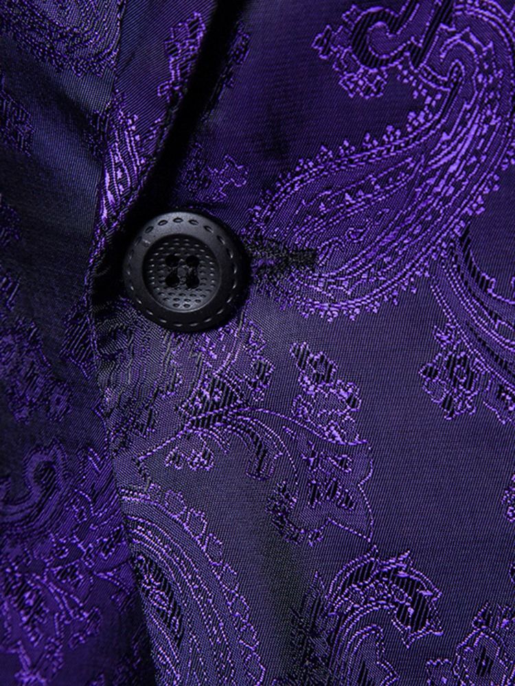 Lapel Vogue Print -hieno Pienikokoinen Miesten Smokki-bleiseri