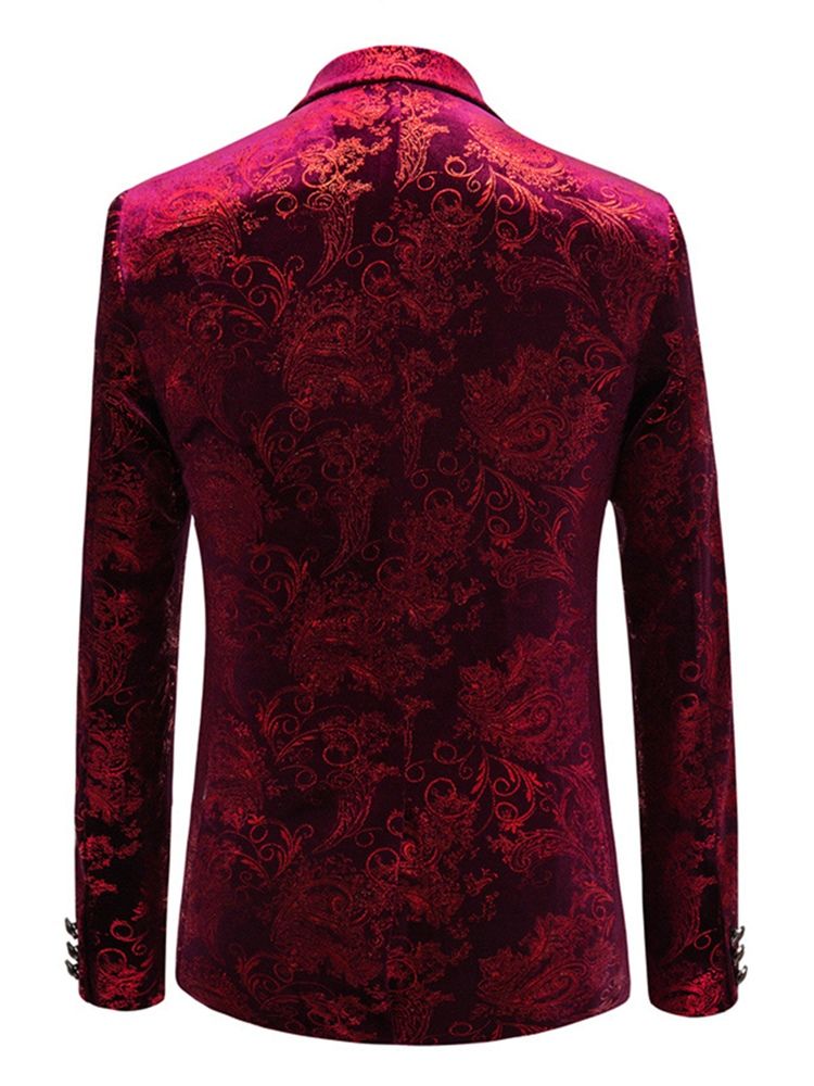Painettu Käänne Fit Slim Print Miesten Smokki-bleiseri