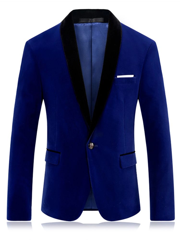 Patched Lapel Vogue Slim Miesten Bleiseri