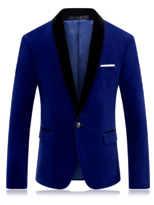 Patched Lapel Vogue Slim Miesten Bleiseri