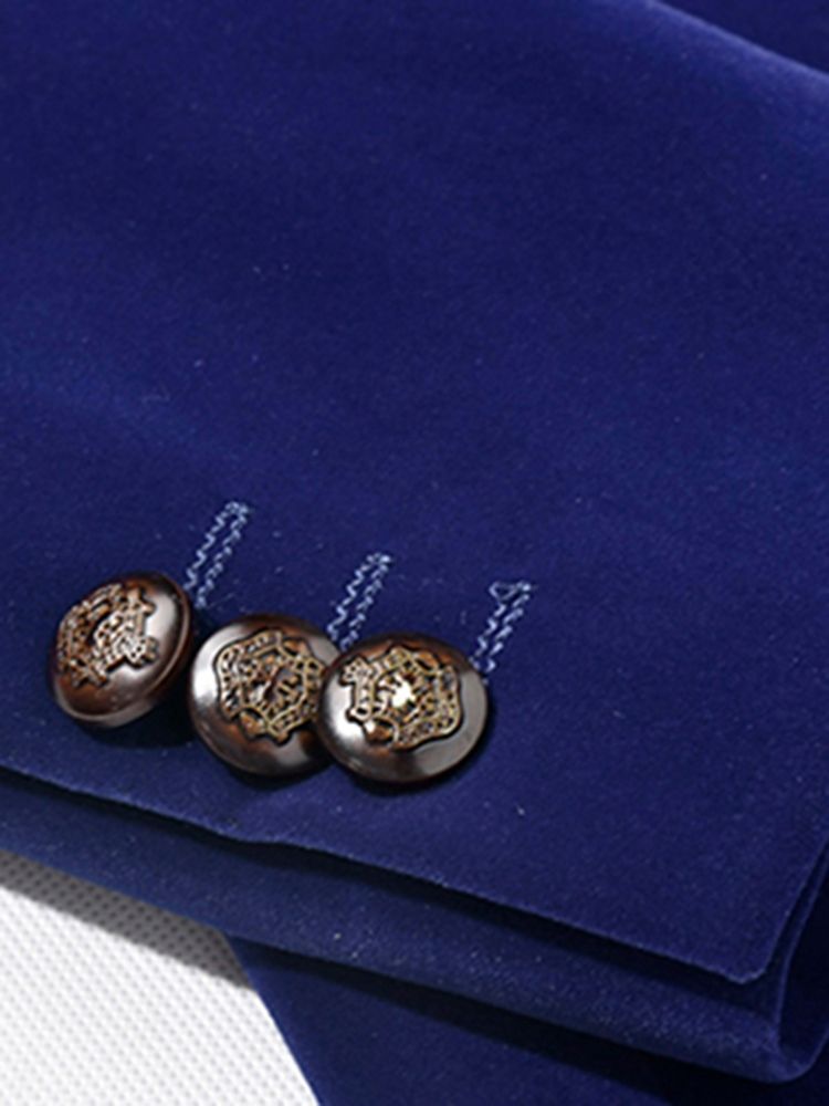 Patched Lapel Vogue Slim Miesten Bleiseri