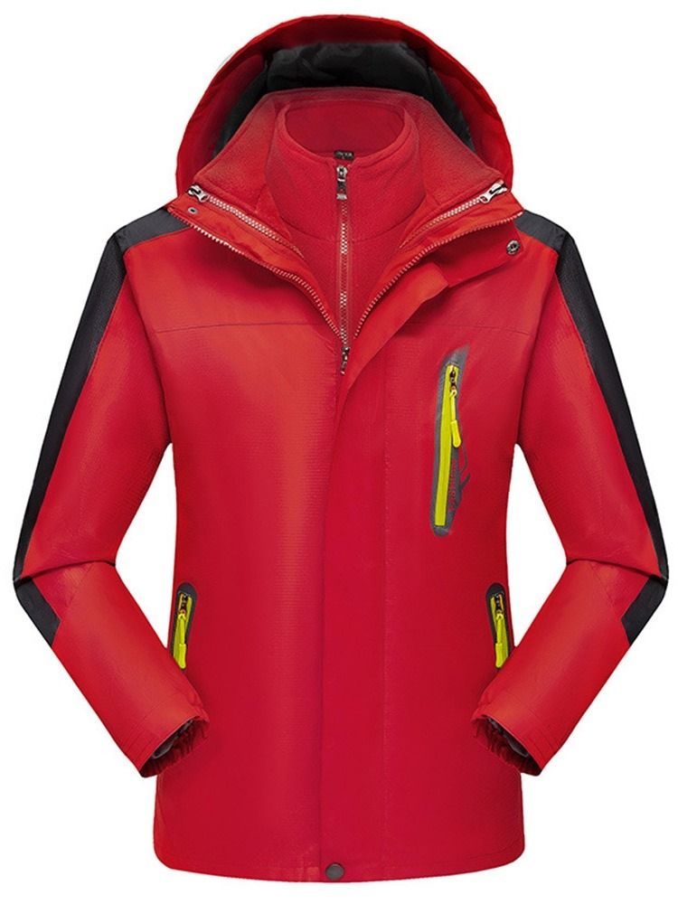 Patchwork Color Block Casual Style Miesten Untuvatakki