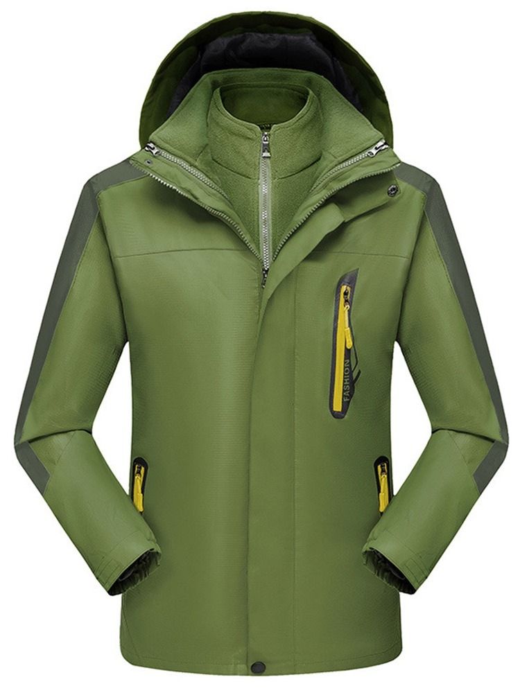 Patchwork Color Block Casual Style Miesten Untuvatakki