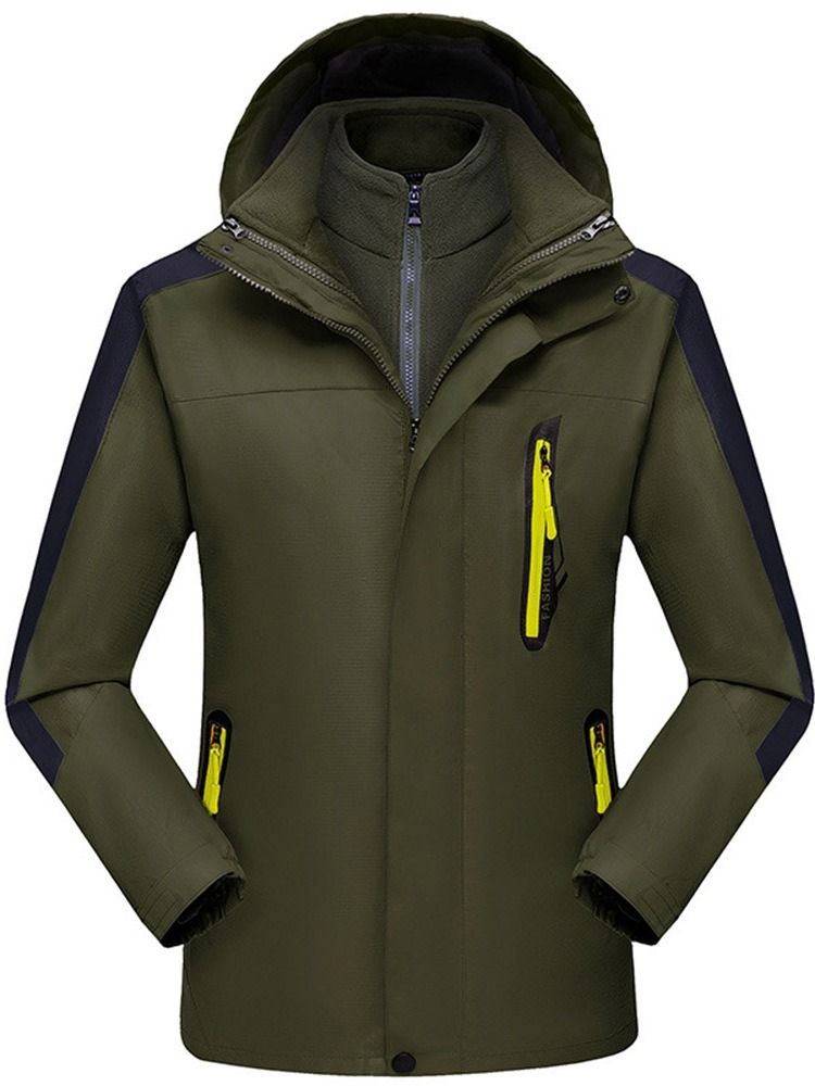 Patchwork Color Block Casual Style Miesten Untuvatakki