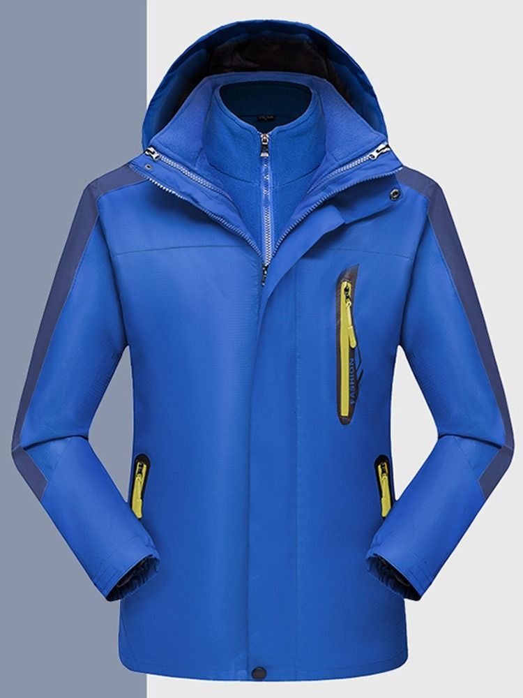 Patchwork Color Block Casual Style Miesten Untuvatakki