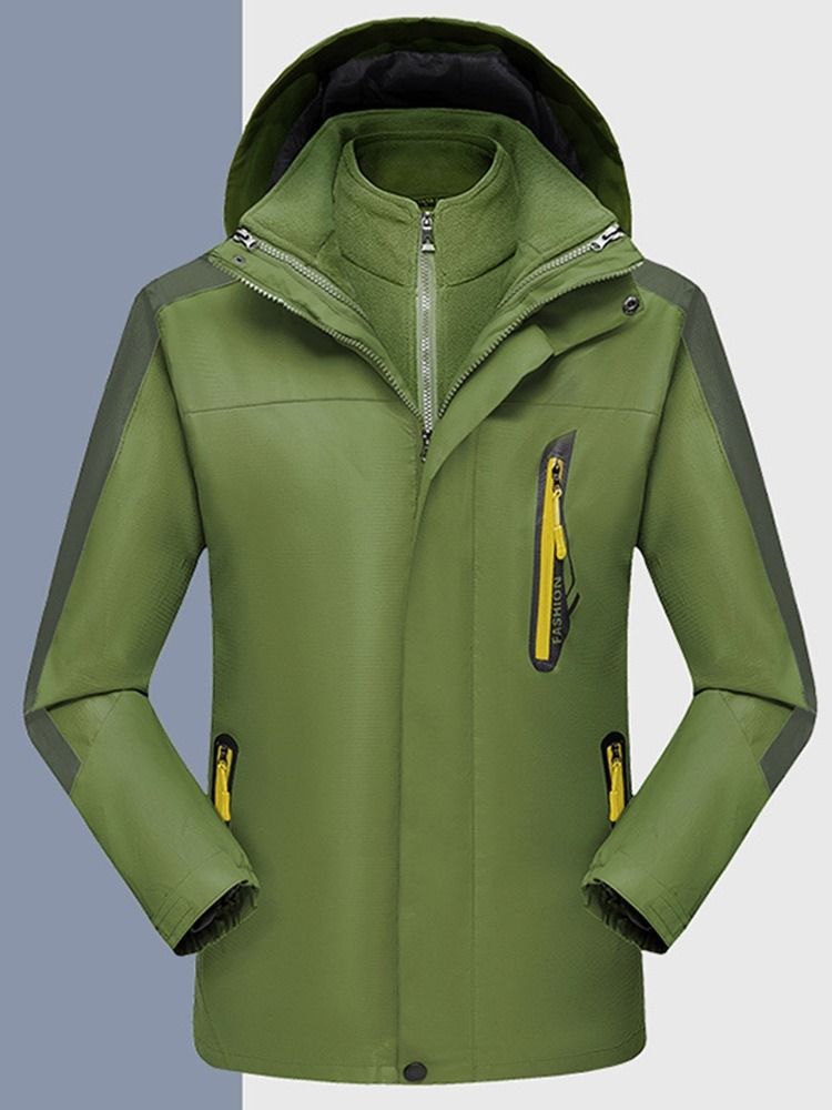 Patchwork Color Block Casual Style Miesten Untuvatakki