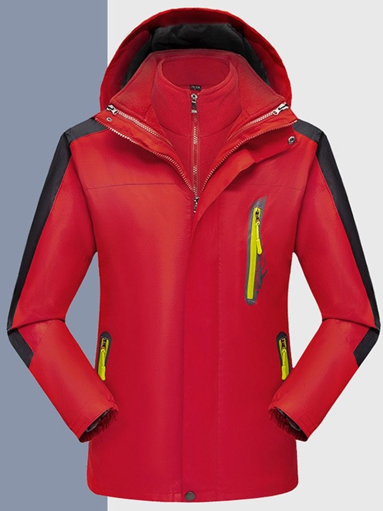 Patchwork Color Block Casual Style Miesten Untuvatakki