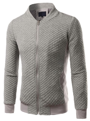 Patchwork Zip Vogue Slim Miesten Takki