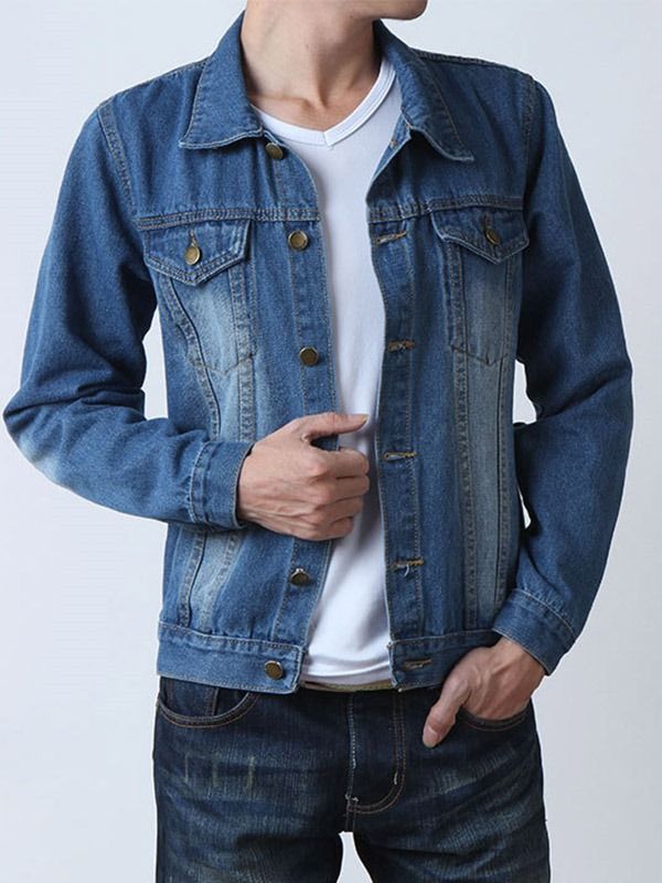 Pocket Casual Miesten Farkkutakki